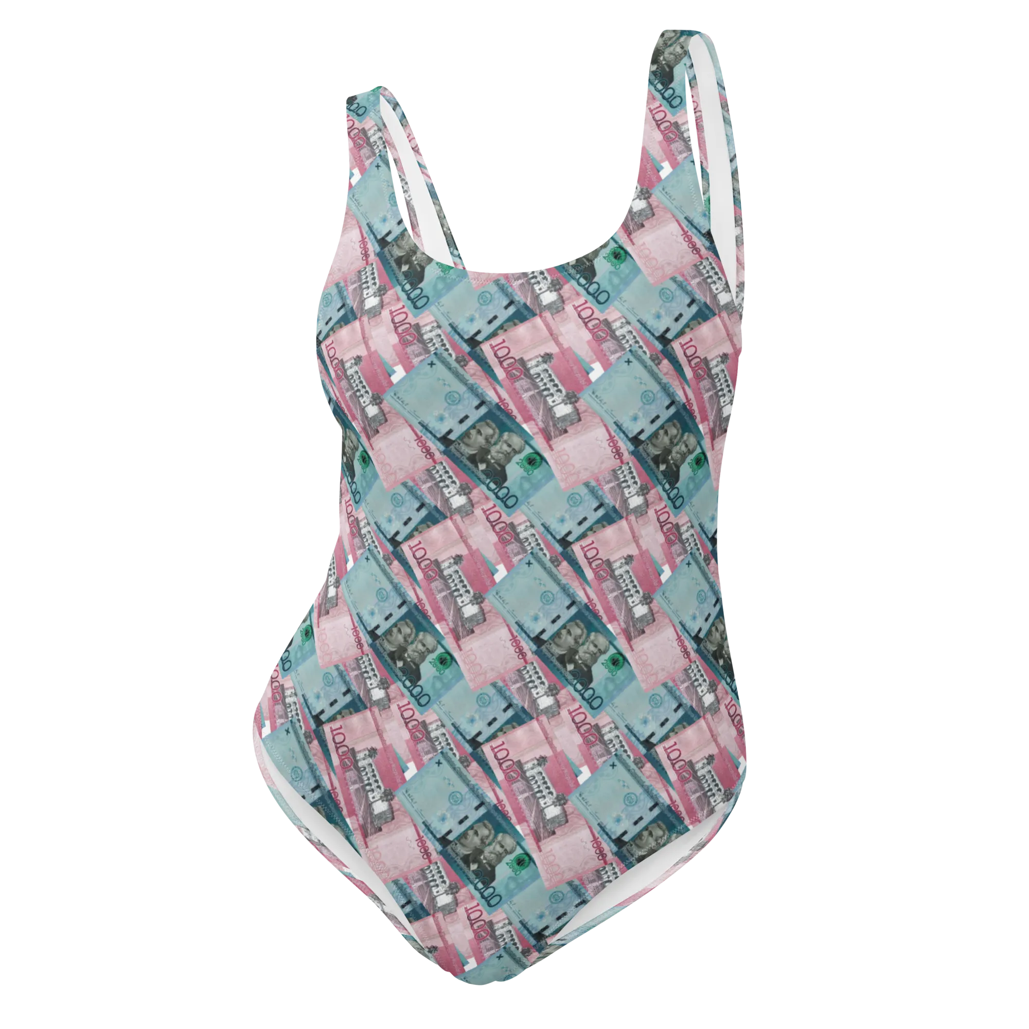 1000 y 2000 Dominican Pesos One-Piece Swimsuit