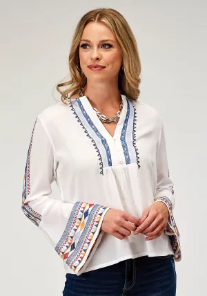 1998 RAYON CHALLIS LS PEASANT BLOUSE