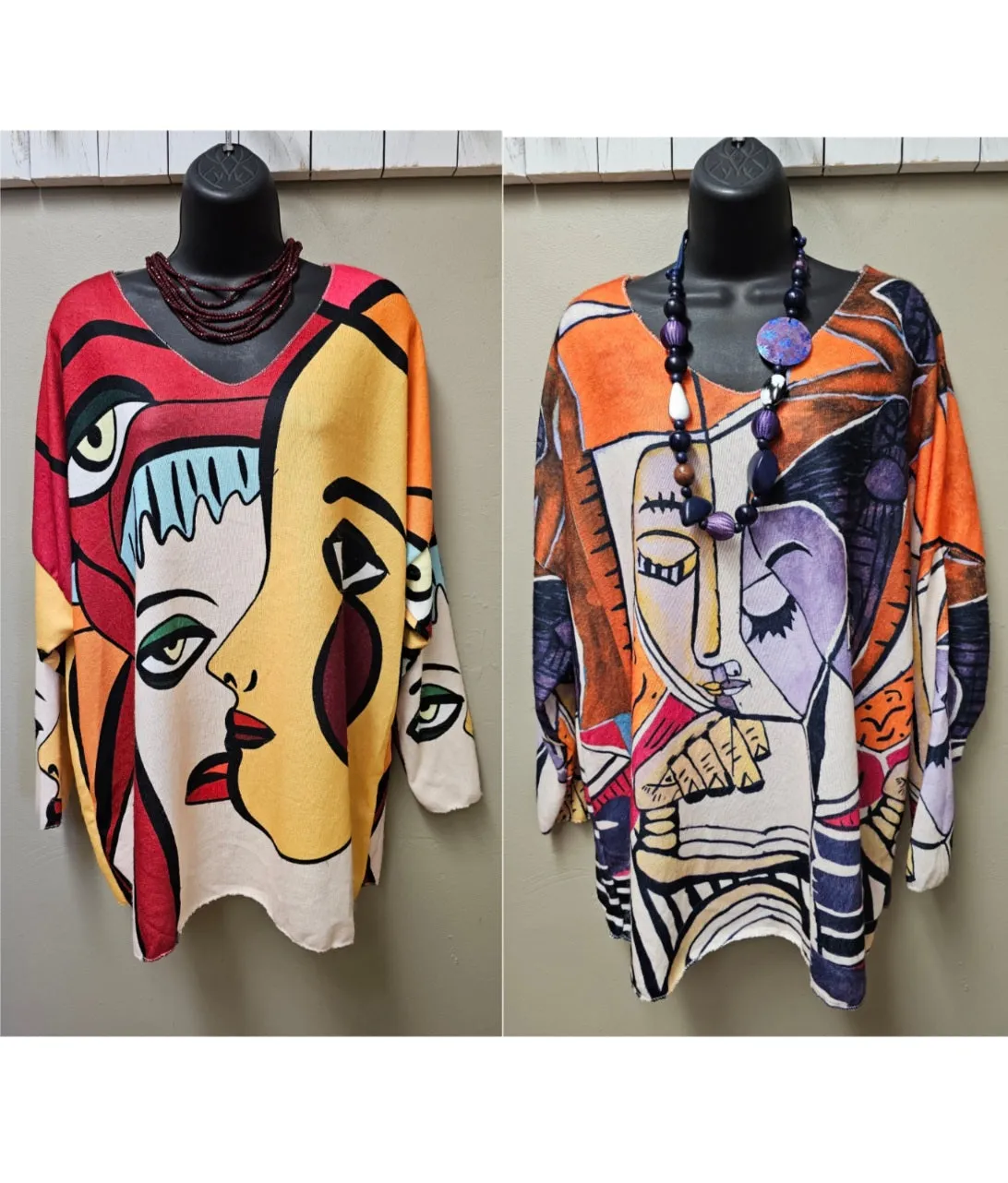 2 Color Ways - Colorful Long Sleeve  Lightweight Soft Sweater Tops