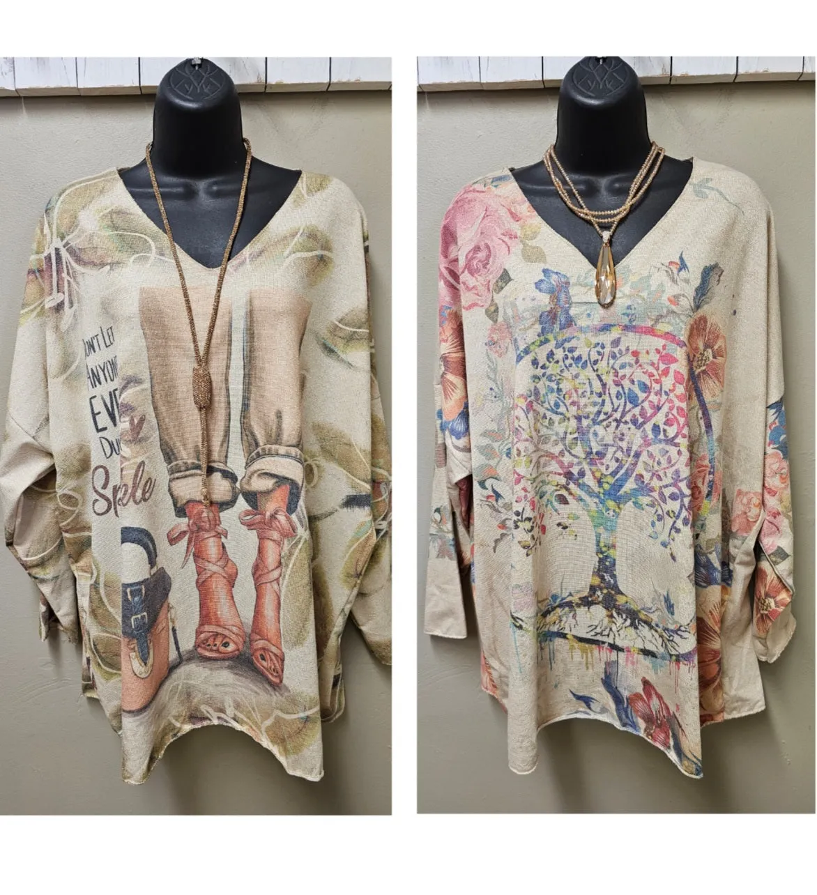 2 Color Ways -  Stylish  Long Sleeve Lurex Lightweight Tops