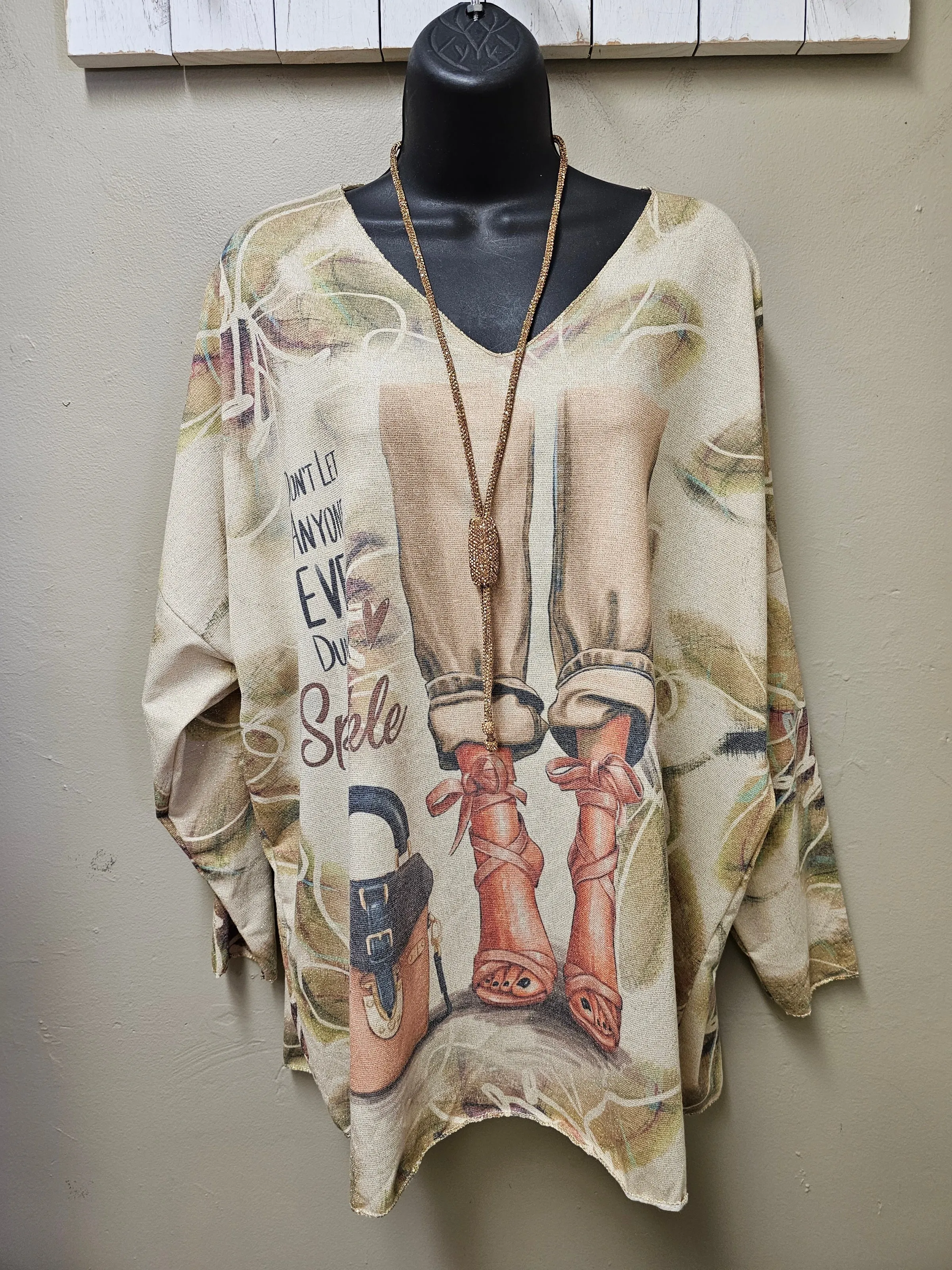 2 Color Ways -  Stylish  Long Sleeve Lurex Lightweight Tops