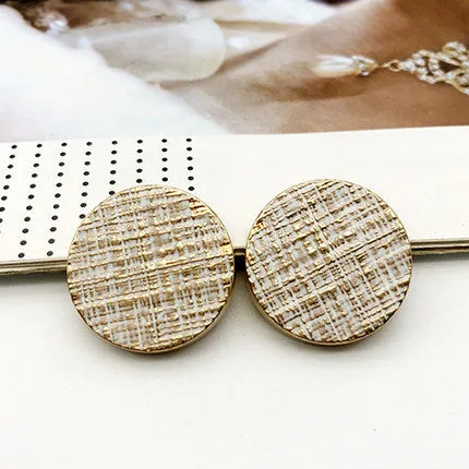 22/25mm Round Black White Striped Metal Shank Coat Button 20pcs
