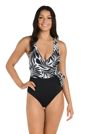 24th & Ocean Floating Palms Faux Wrap 1pc