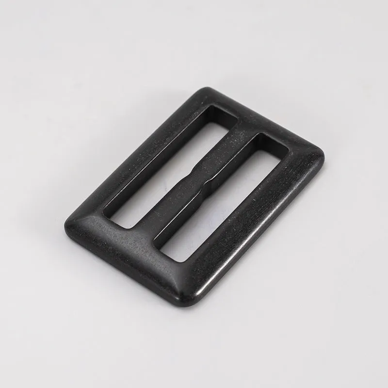 30/40/50/55mm Black Horn Coat Belt Adjuster Buckle 2pcs