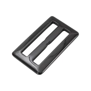 30/40/50/55mm Black Horn Coat Belt Adjuster Buckle 2pcs