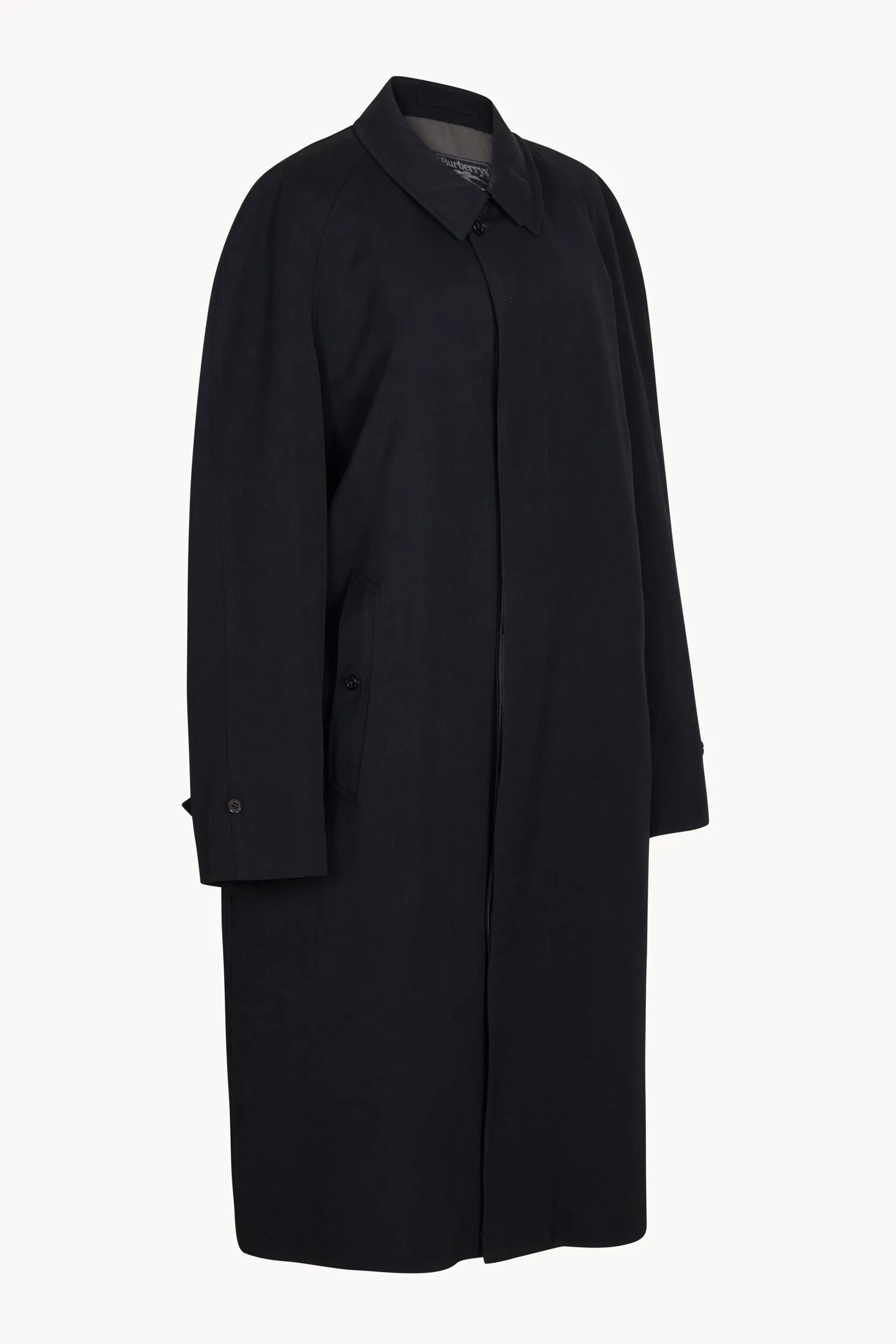 80s Burberry Black Coat