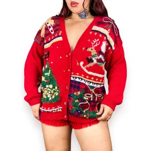 90s Chunky Christmas Cardigan (L/XL)