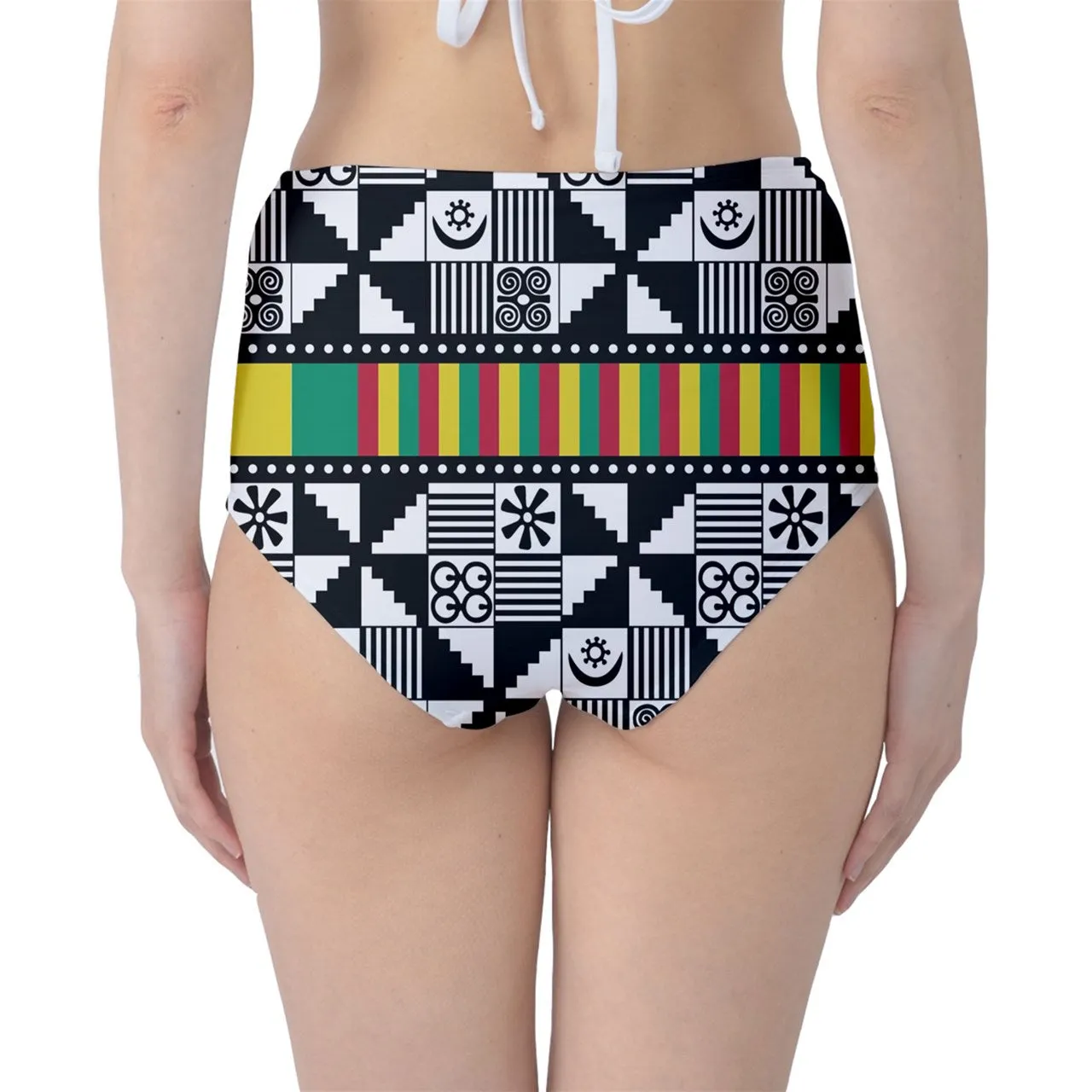 Adinkra High-Waist Bikini Bottoms