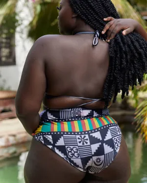 Adinkra High-Waist Bikini Bottoms