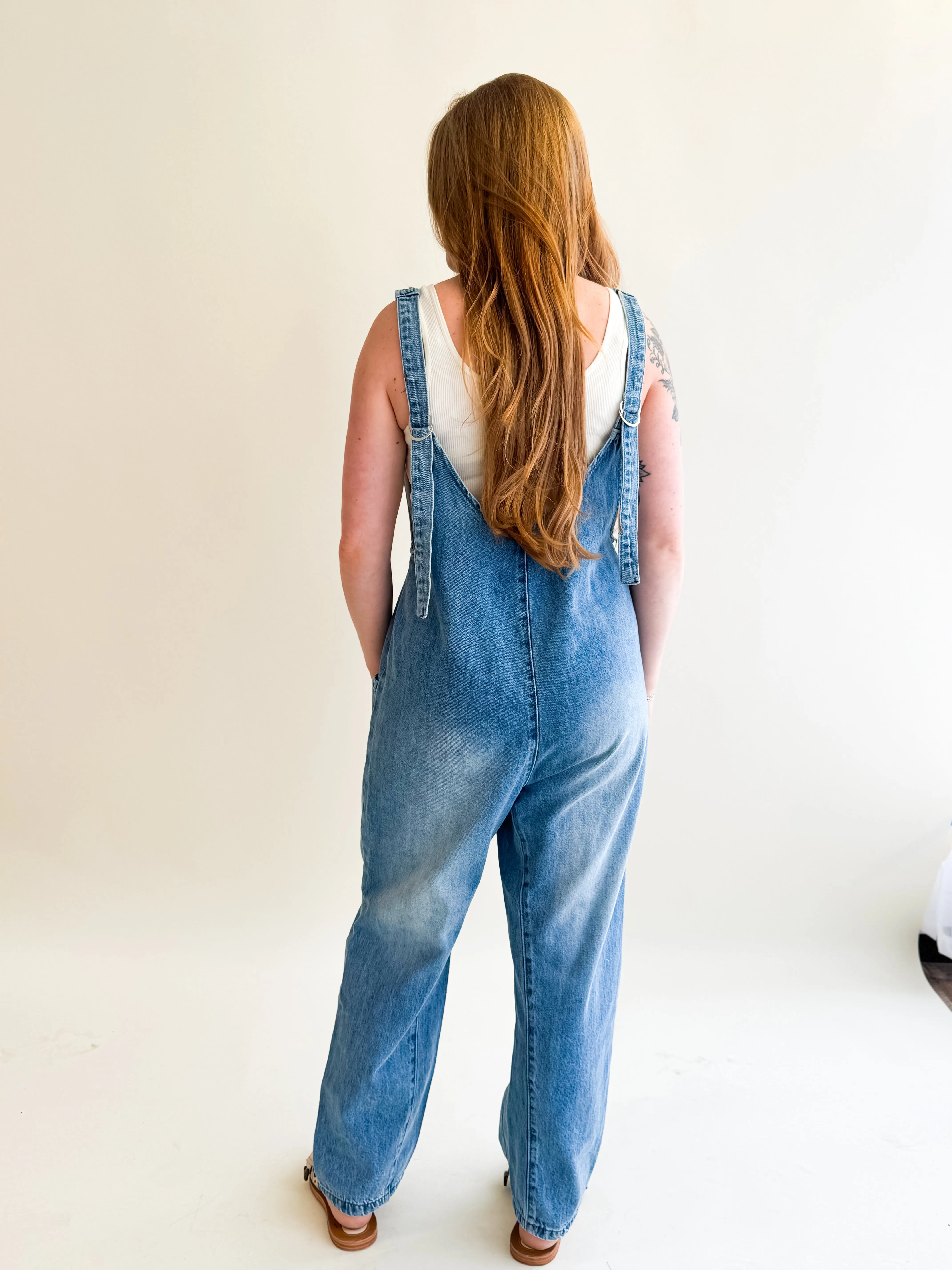 Adjustable Baggy Denim Overalls