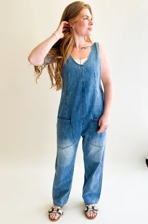 Adjustable Baggy Denim Overalls