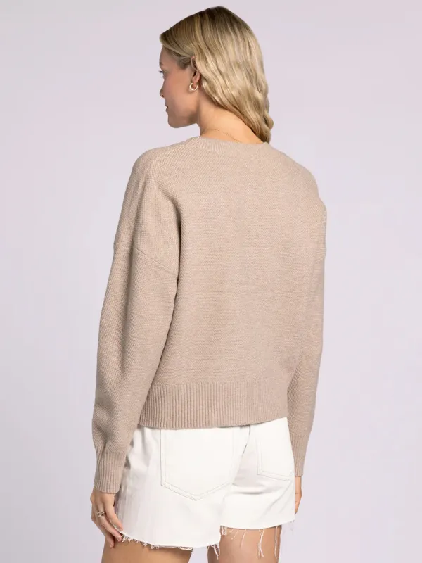 Adley Cardigan - Heather Taupe