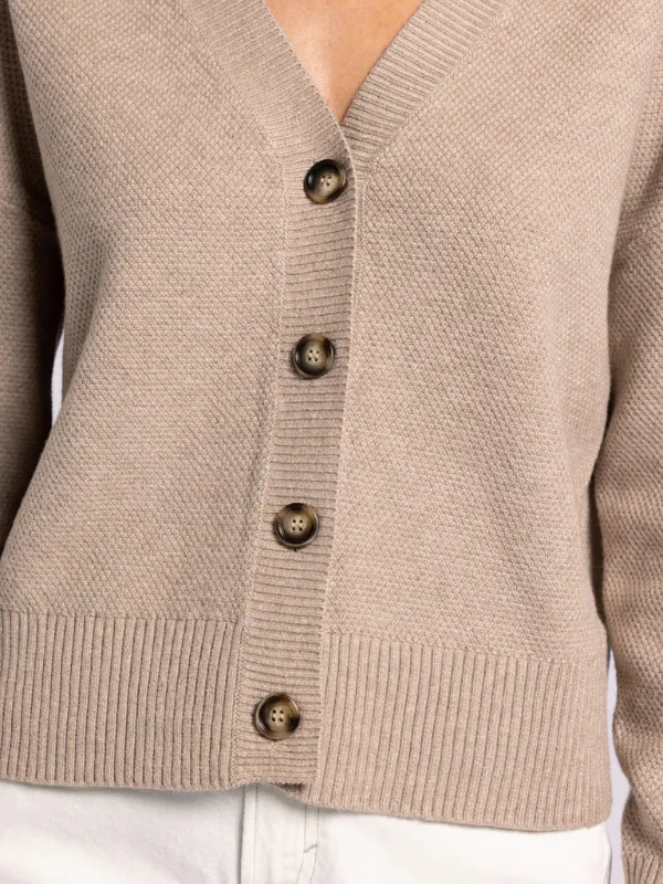 Adley Cardigan - Heather Taupe