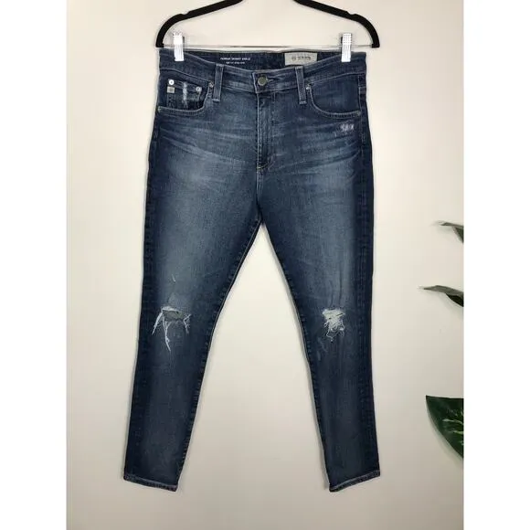AG Adriano Goldschmied Farrah Skinny Blue Denim Jean 31 Capsule Staple Wardrobe