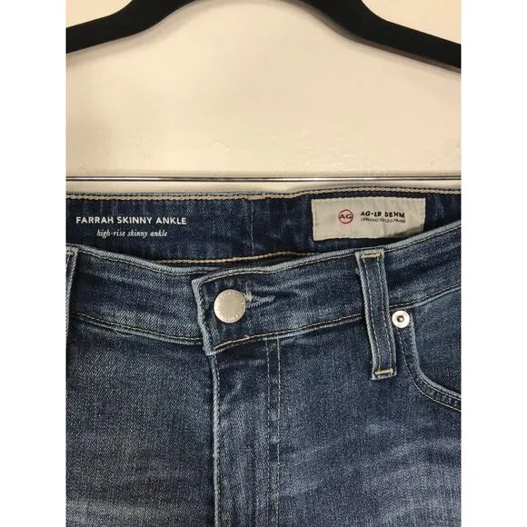 AG Adriano Goldschmied Farrah Skinny Blue Denim Jean 31 Capsule Staple Wardrobe