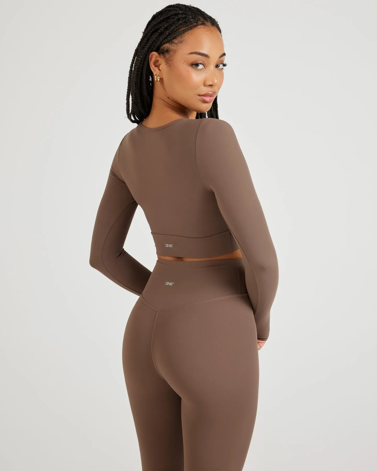 Airey Scoop Crop Long Sleeve - Light Brown