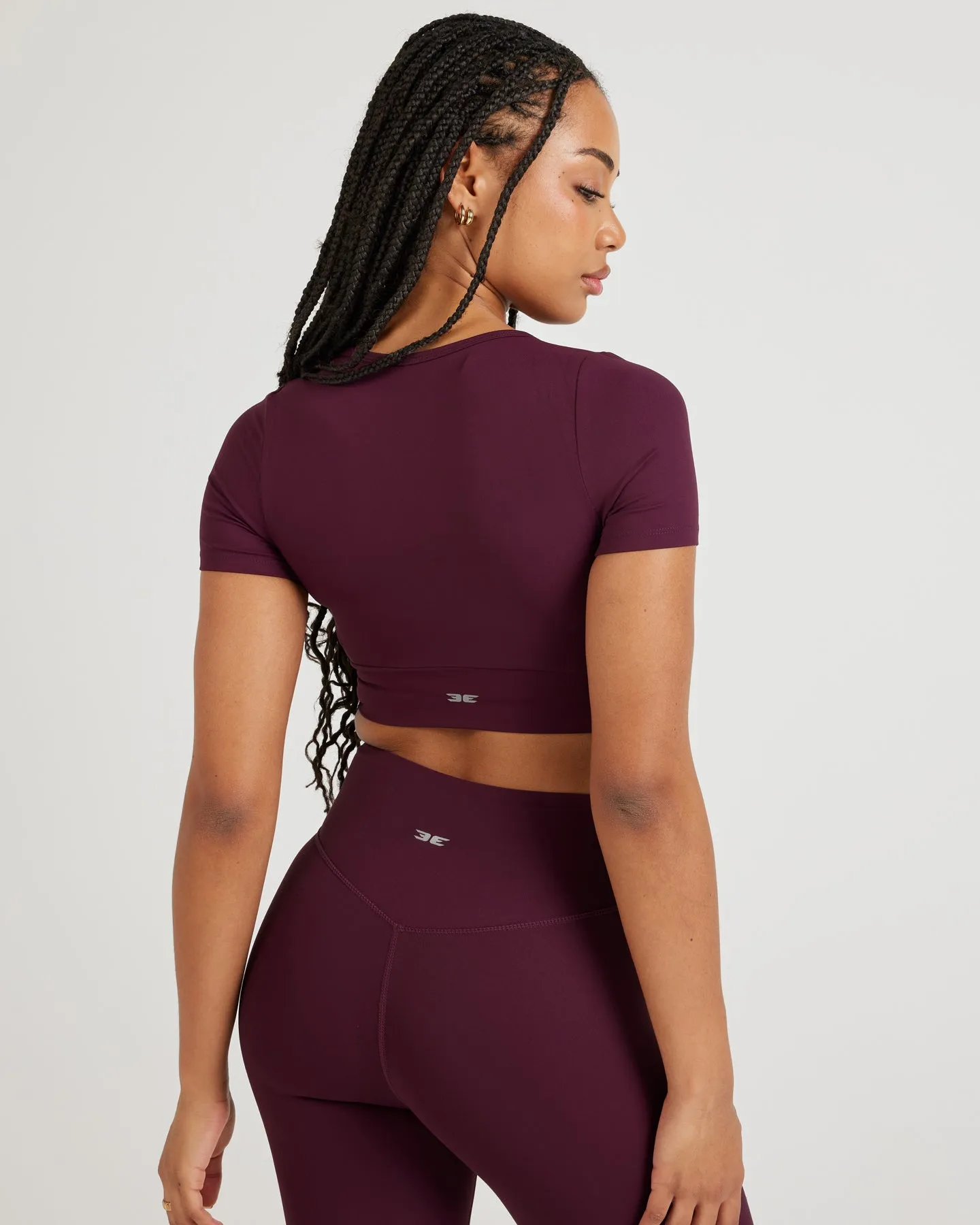 Airey Scoop Crop Tee - Cherry Cola