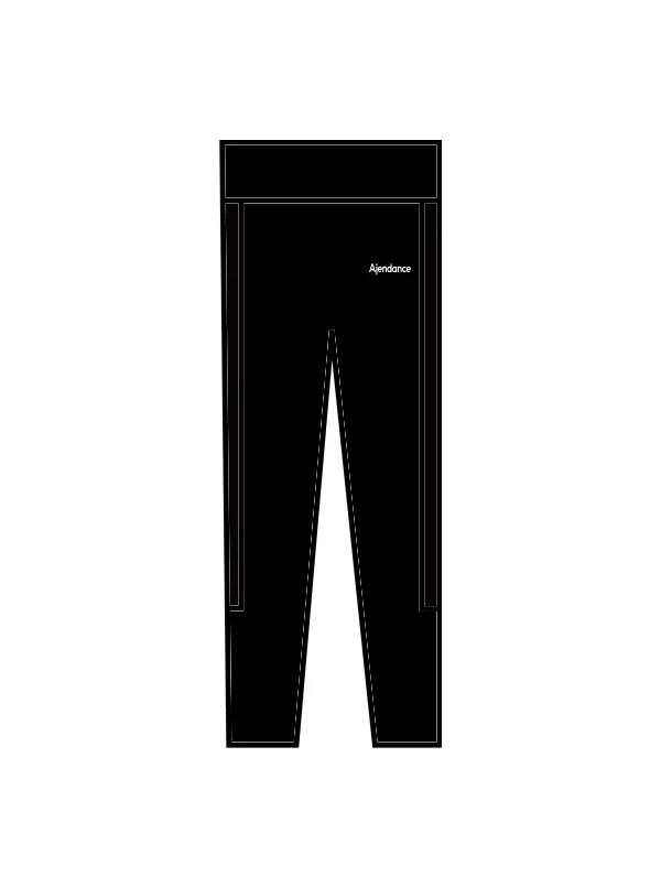 AJENDANCE - BLACK TRACKSUIT BOTTOMS