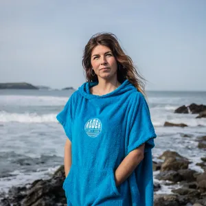 Alder Poncho Changing Robe - Blue