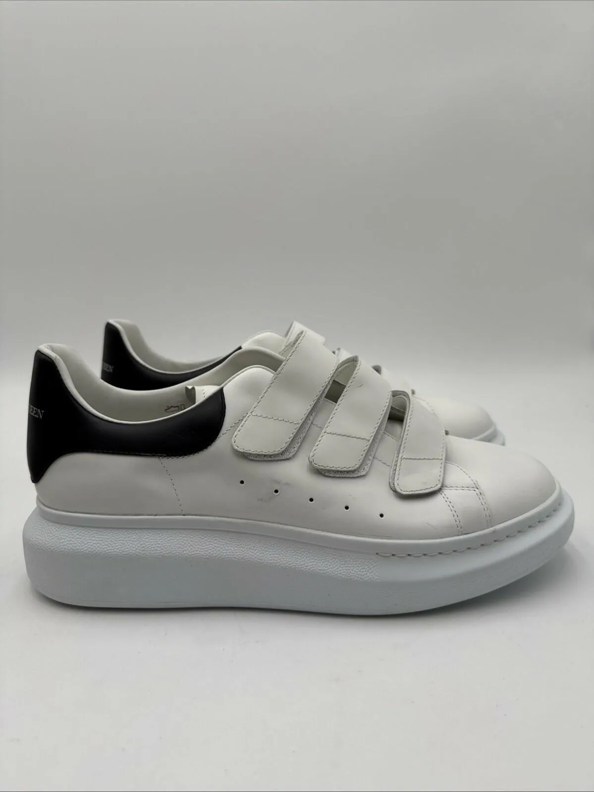 Alexander McQueen Oversized Triple Strap Sneakers White Size 42 - Very Good