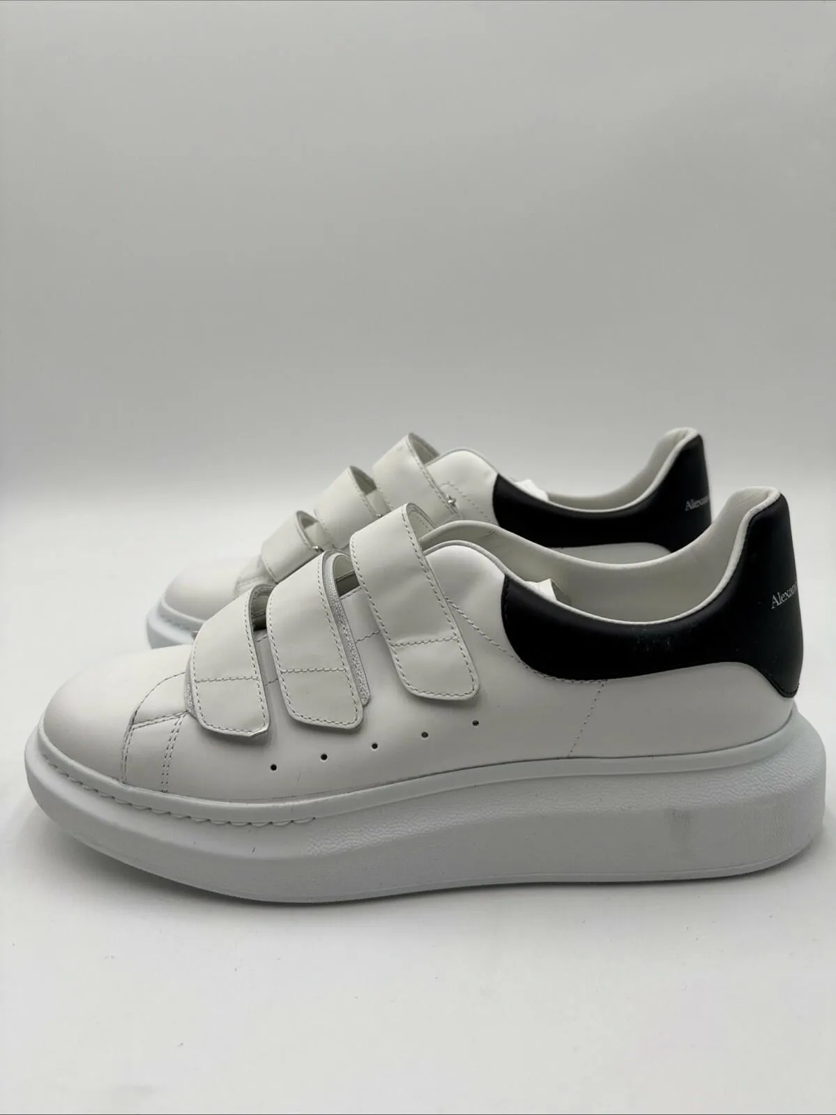 Alexander McQueen Oversized Triple Strap Sneakers White Size 42 - Very Good