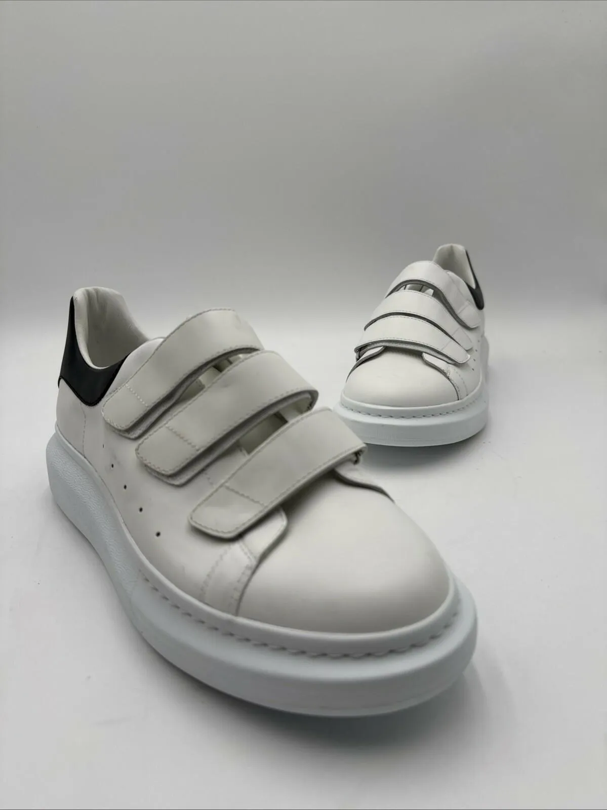 Alexander McQueen Oversized Triple Strap Sneakers White Size 42 - Very Good