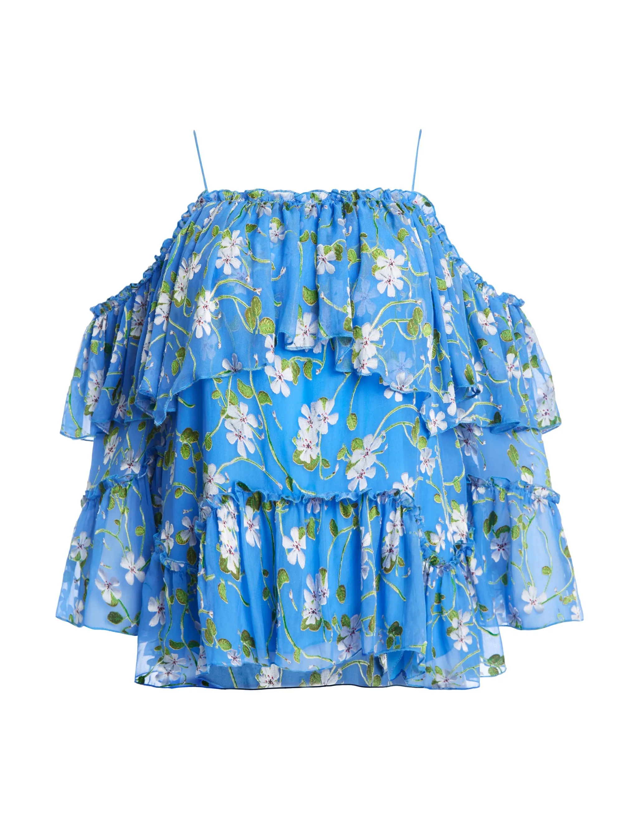 Alice   Olivia - Tia Handkerchief Ruffle Blouse