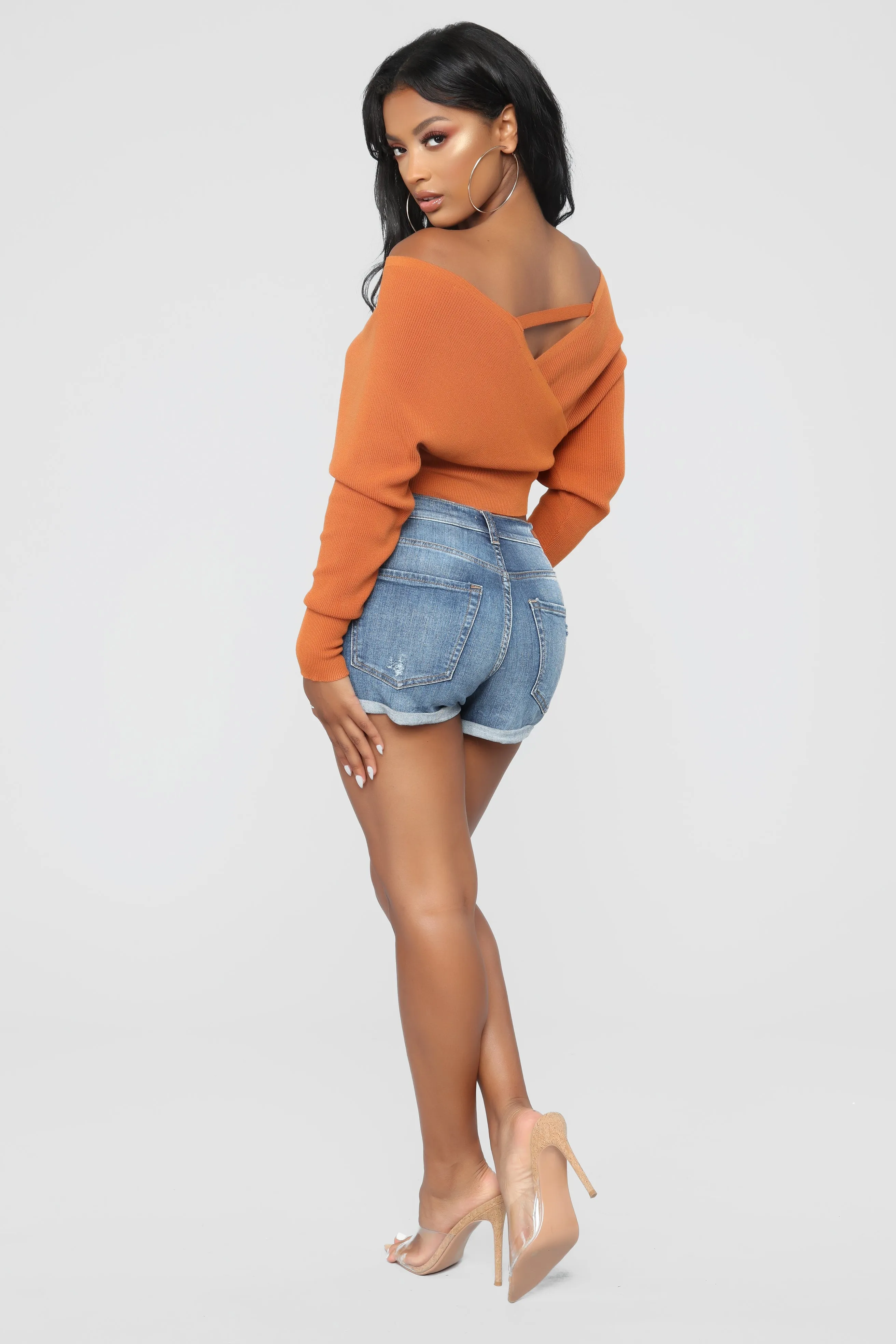 All The Right Places Sweater - Rust