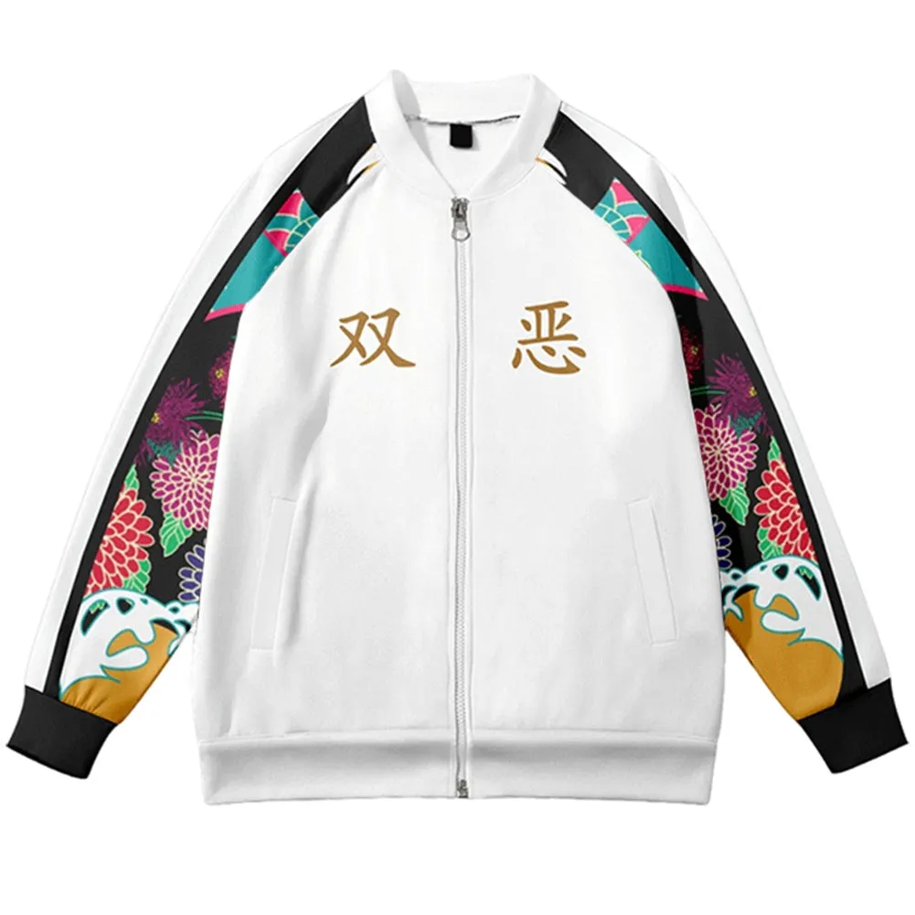 Anime Tokyo Revengers Smiley Kawata Nahoya  Cosplay Baseball Jacket Zip Up Coat 3D Printed Sweatshirt Men Women Casual Streetwear