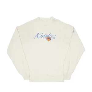 ANTIGUA SPORT New York Knicks Heavy Knit Jumper Cream 90s Chunky Knit High Neck Mens XL