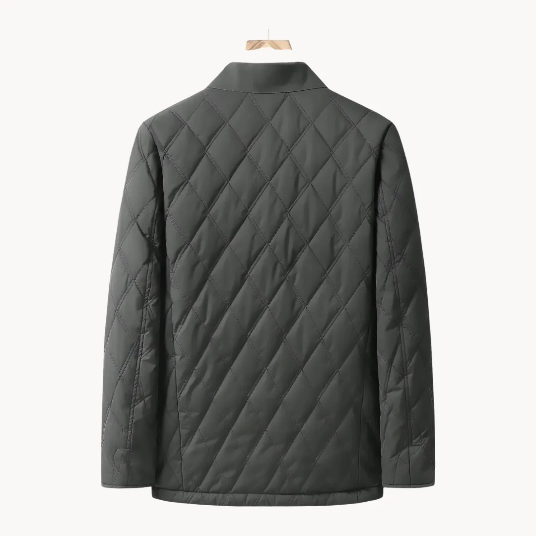Ashcroft | Mens Diamond Quilted Jacket Padded Midweight Coat with Formal Casual Fit