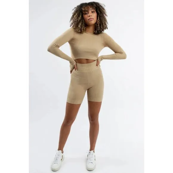 Atoir Noah Knit Shorts in Sepia X-Small New AS-IS