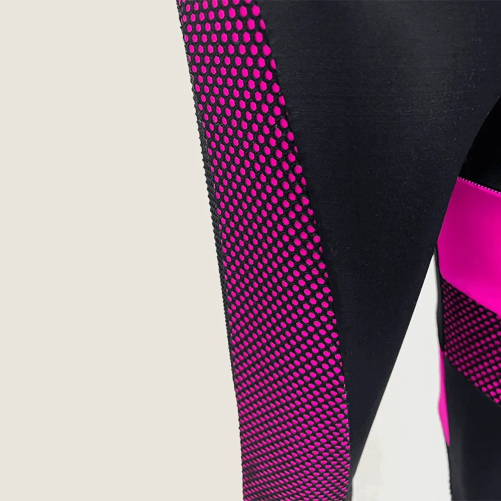 Balera Fishnet Colour Block Leggings Medium