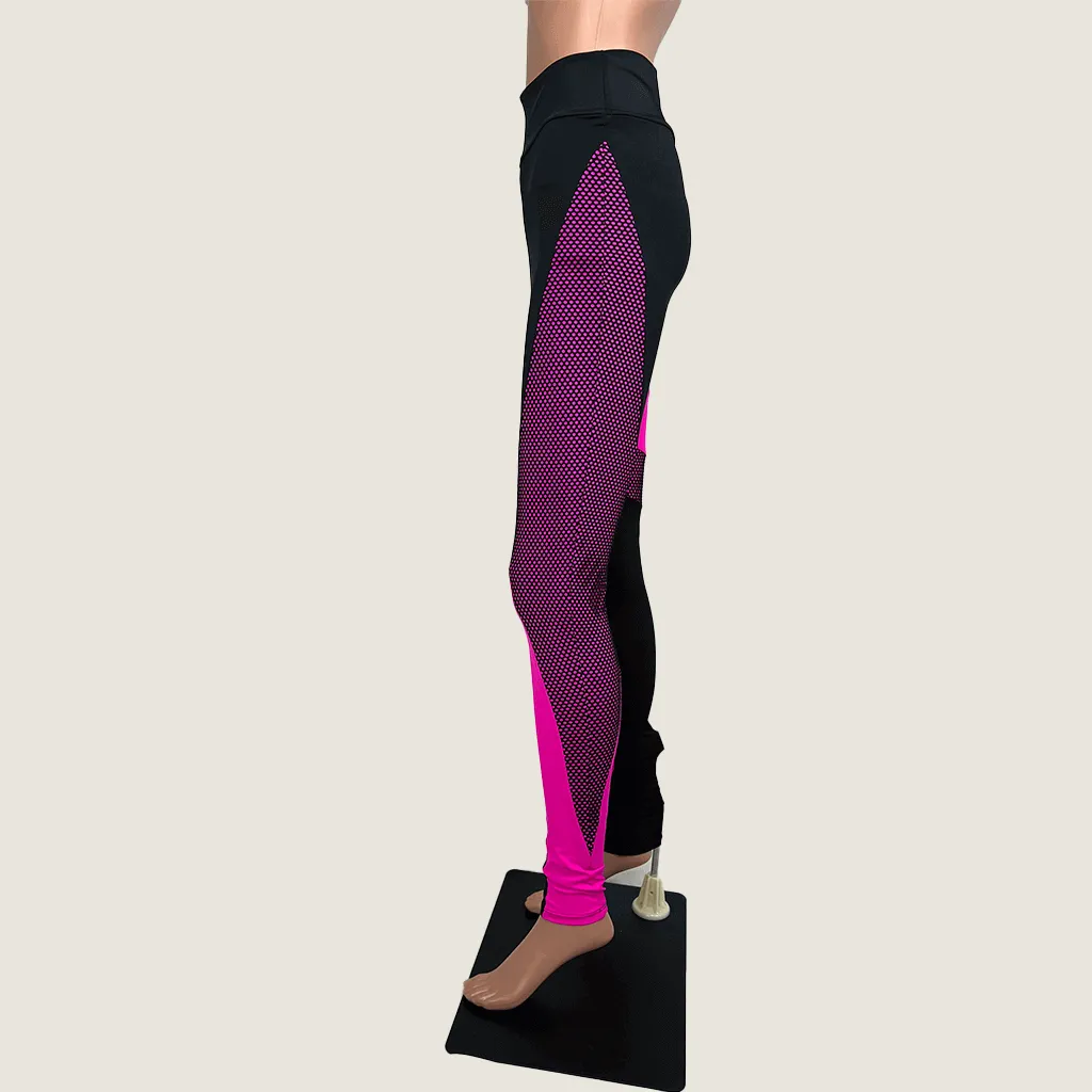 Balera Fishnet Colour Block Leggings Medium