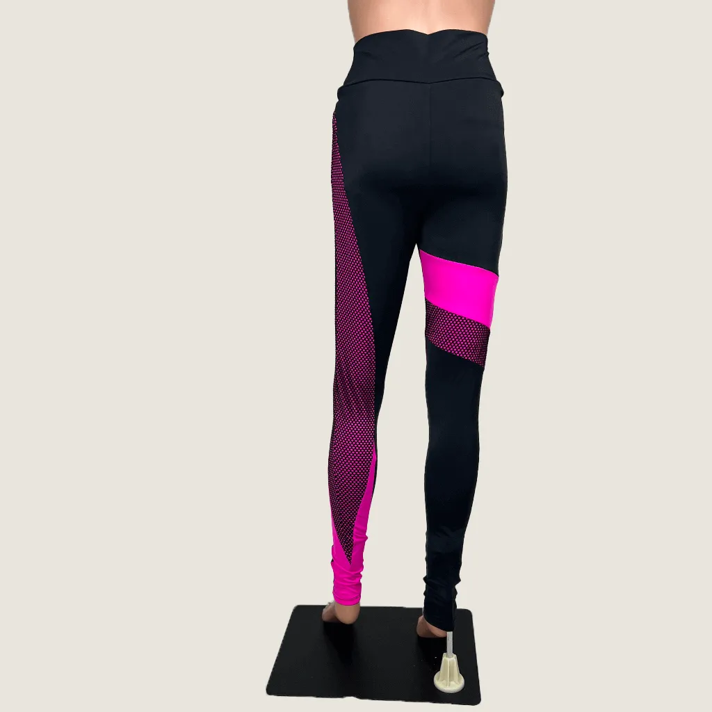 Balera Fishnet Colour Block Leggings Medium