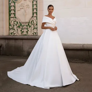 Ball Gown Wedding Dresses Off The Shoulder V Neck