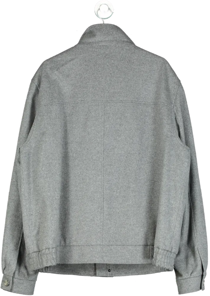 Balmain Grey Wool Cashmere Jacket UK 60