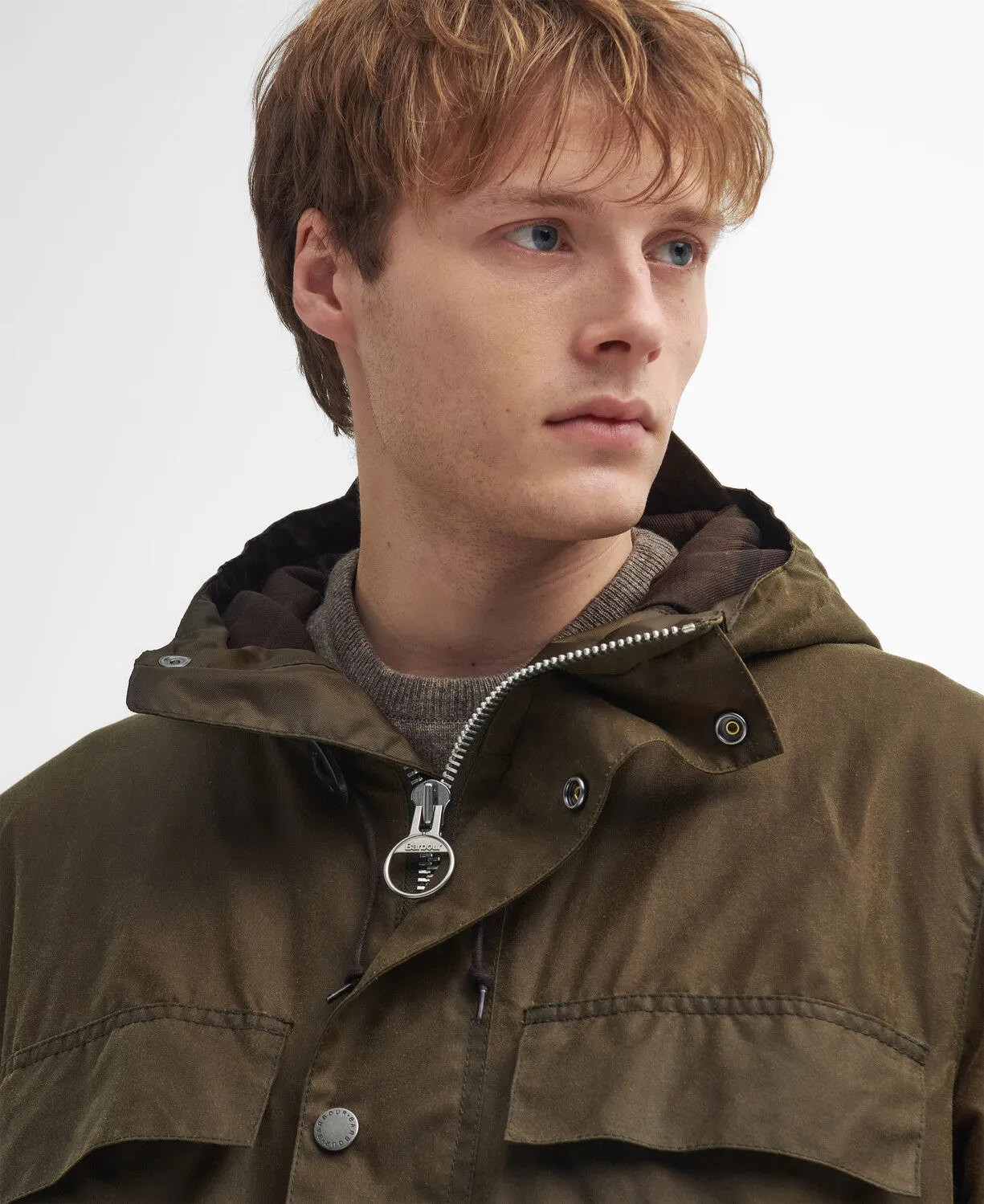 Barbour Mens Re-engineered Durham wax - Beech