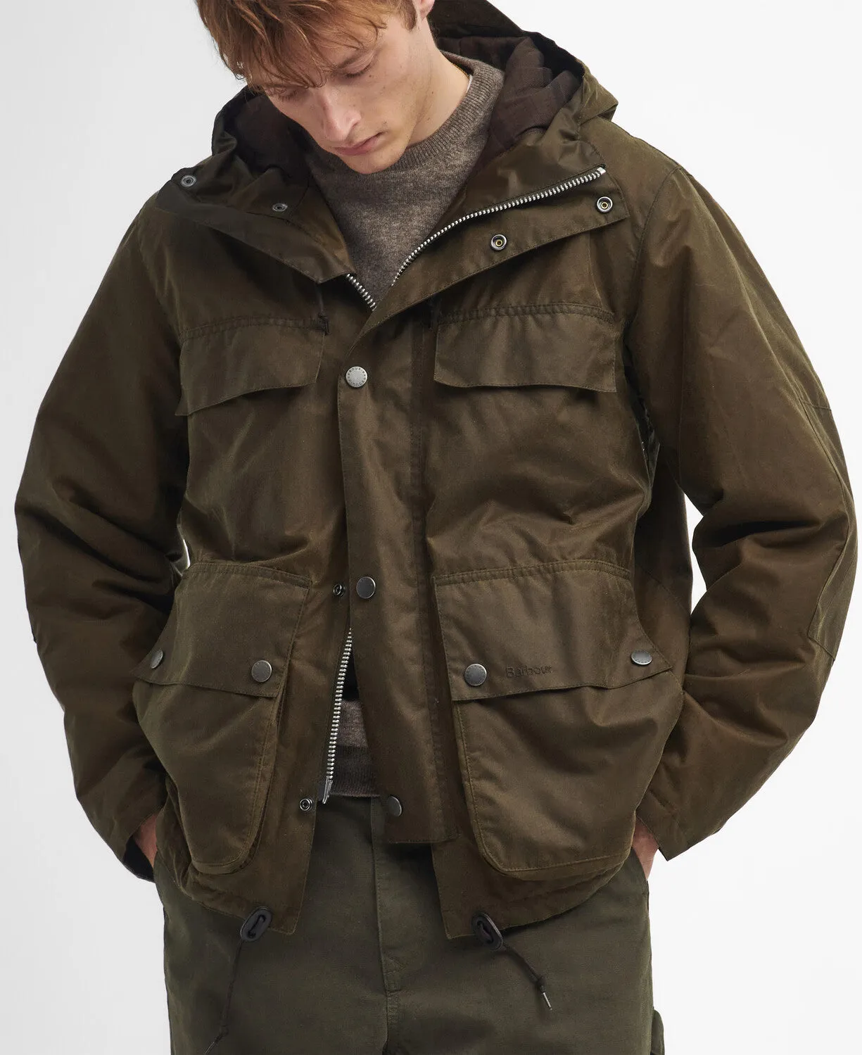 Barbour Mens Re-engineered Durham wax - Beech