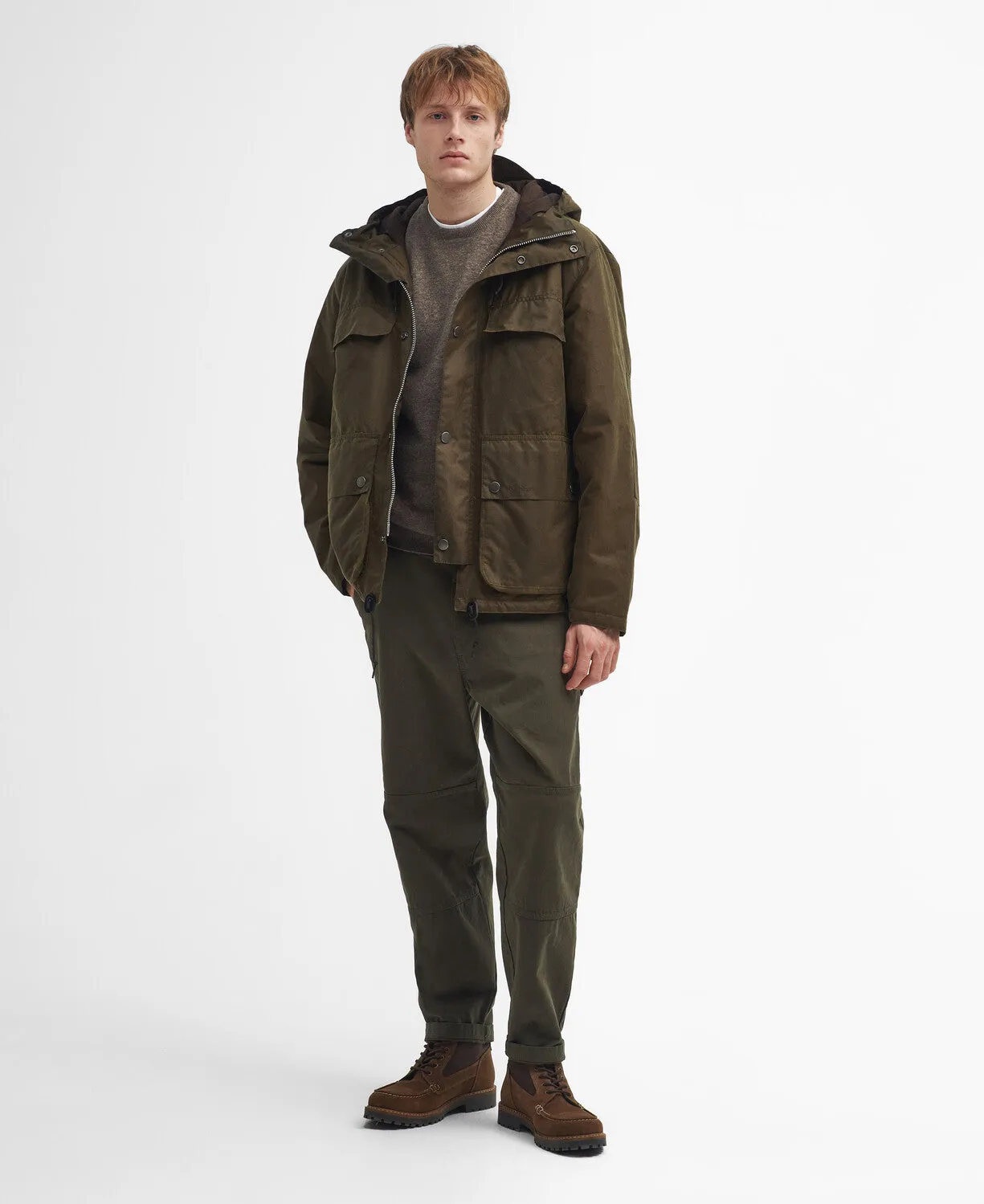 Barbour Mens Re-engineered Durham wax - Beech
