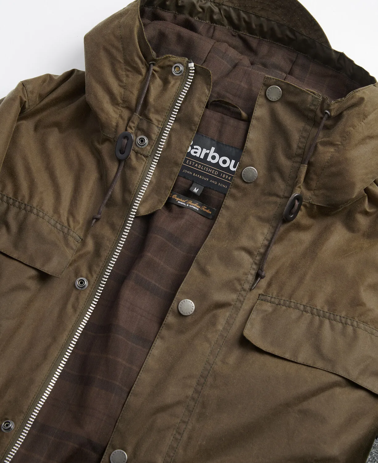 Barbour Mens Re-engineered Durham wax - Beech