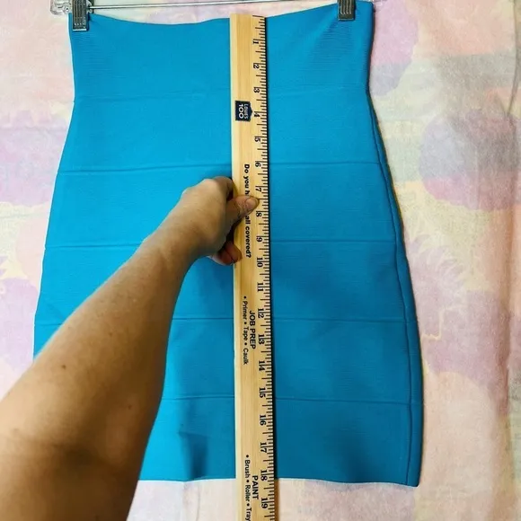 BCBG Maxazria Cyan Bandage Bodycon Mini Skirt