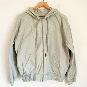 BDG Denim Zip Up Bomber Jacket Green Size M