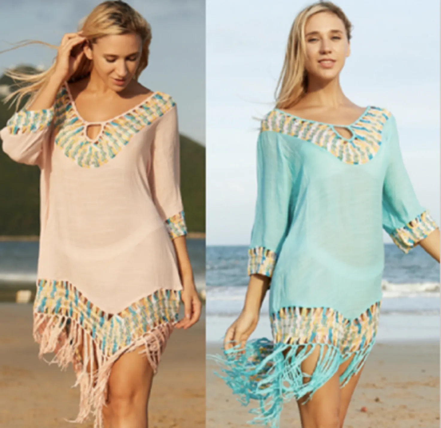 Beach Bunny Swimwear kaftan- green
