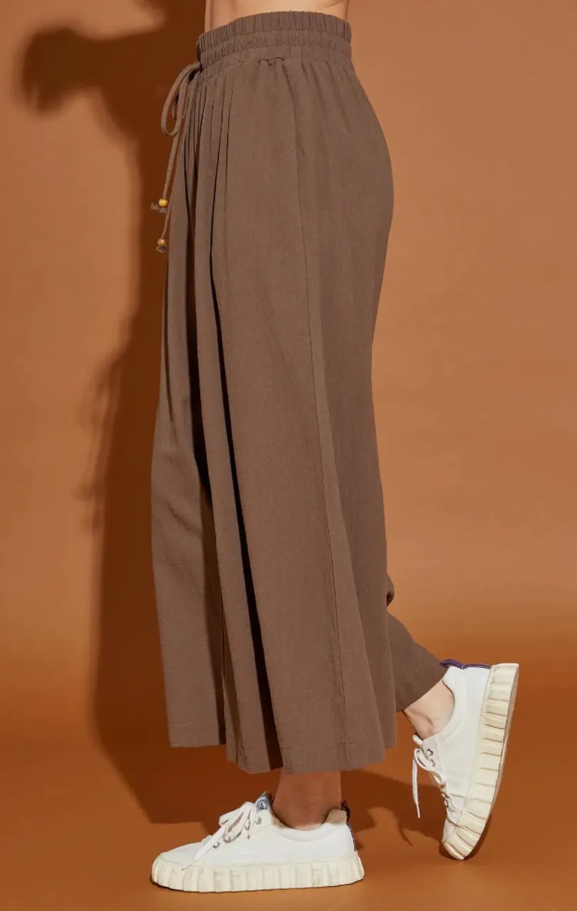 Bead Drawstring Wide Leg Pants