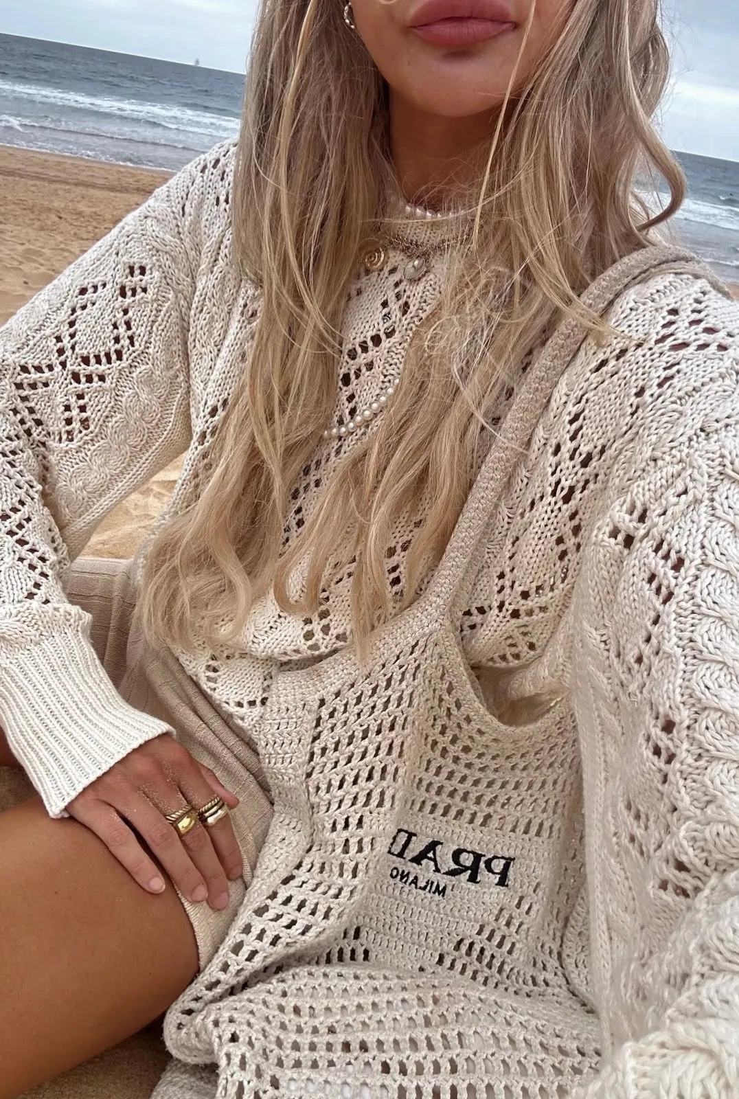 Bella Knit Over-sized Jumper - Ivory
