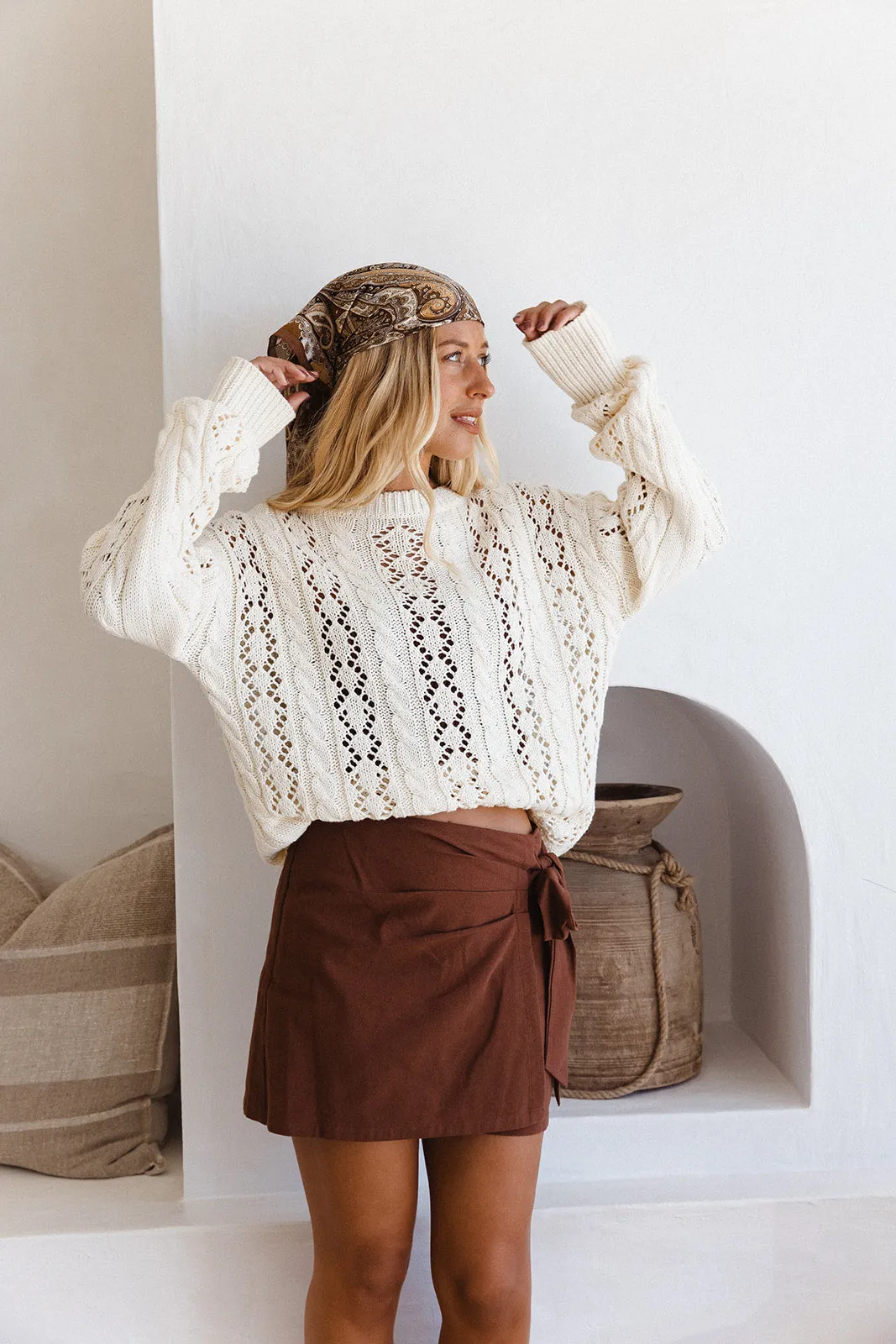 Bella Knit Over-sized Jumper - Ivory