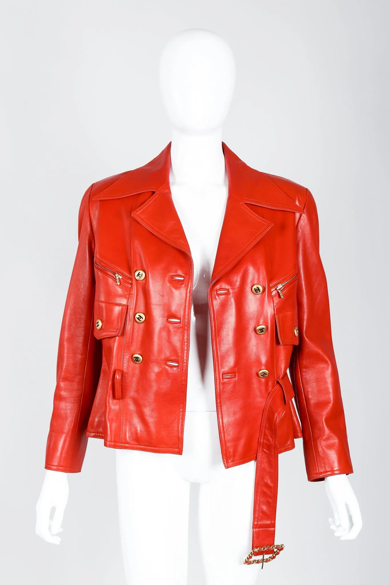 Belted Leather Jacket