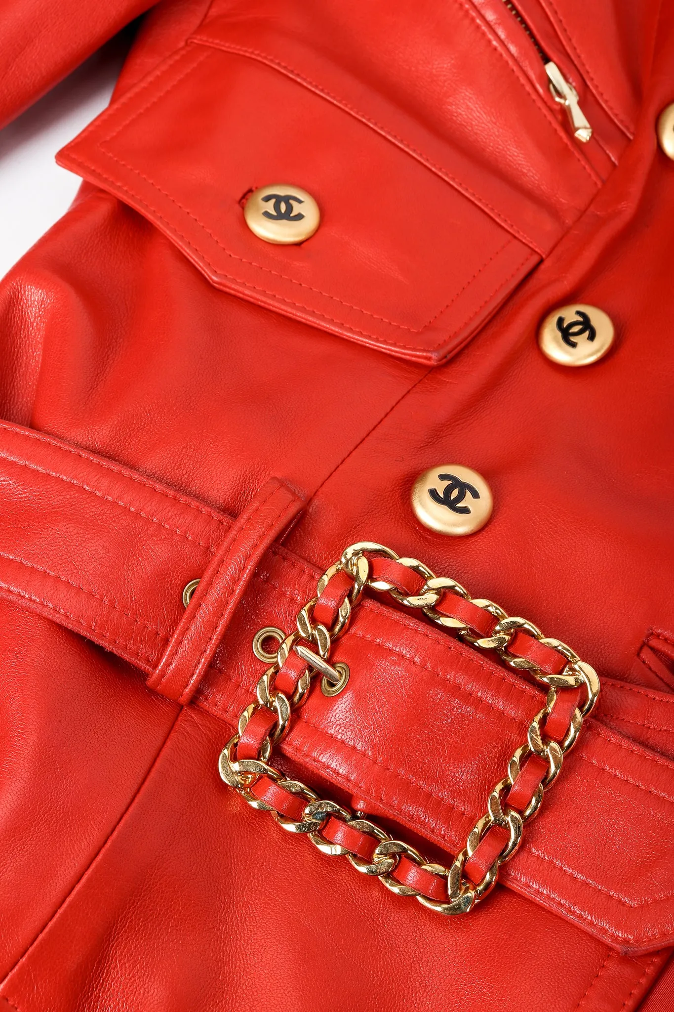 Belted Leather Jacket