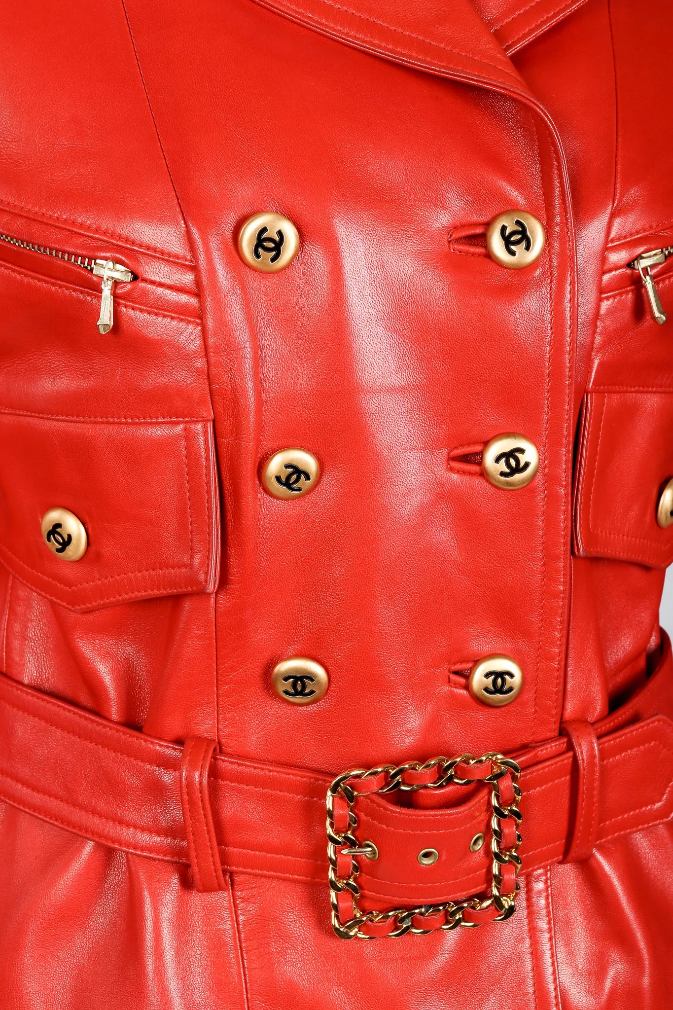 Belted Leather Jacket